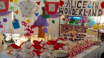 Alice in Wonderland themed day at Ashton care home